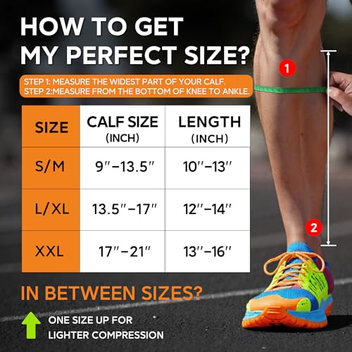 NEWZILL Calf Compression Sleeve for Men & Women | Footless Compression Socks for Shin Splint Relief, Varicose Veins | Leg Sleeve for Running, Travel, Nursing, Work, Fitness (L/XL Black/Pink 1Pair) - Image 3