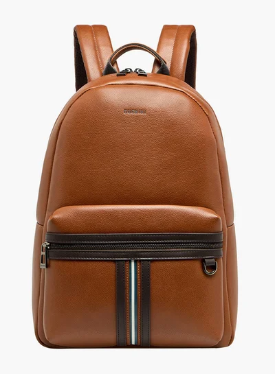 DUCHINI Striped Backpack with Zip Closure - 31x17x43 cm