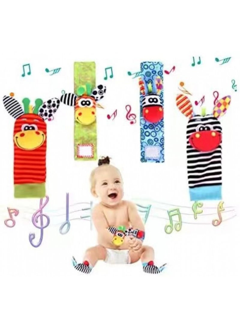 Wrist Rattle Drum and Ring The Bell Socks, Newborn Plush Toy  - Image 1