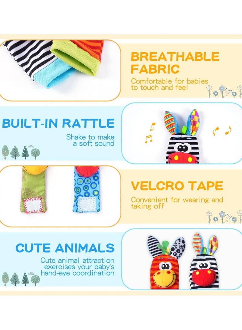 Wrist Rattle Drum and Ring The Bell Socks, Newborn Plush Toy  - Image 5
