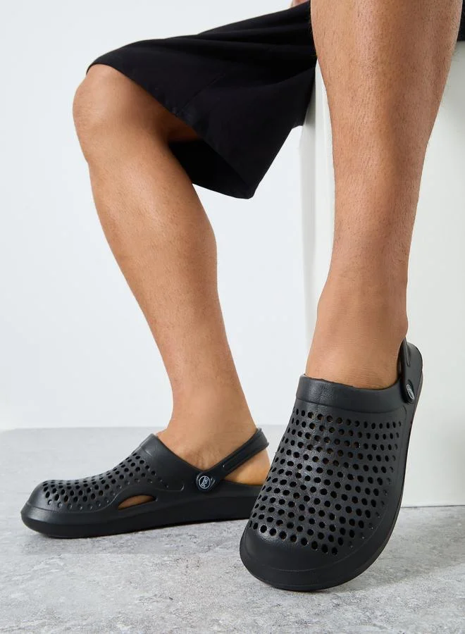تايك تو Take Two Solid Ankle Strap Clogs