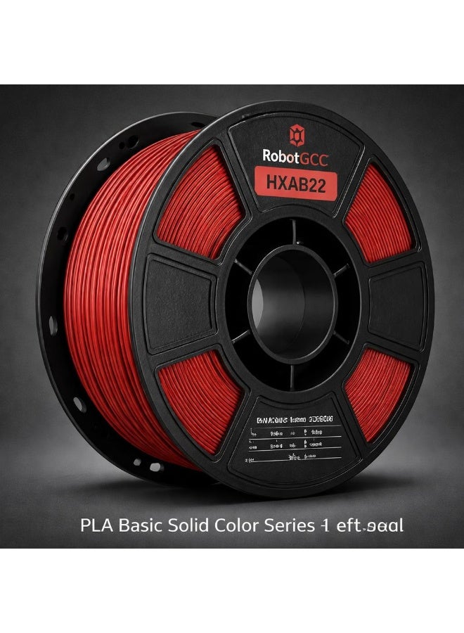 robotgcc PLA Basic Brick Red 1.75mm 3D Printing Material 1KG Spool for FDM 3D Printer Smooth Extrusion Stable Diameter ±0.02mm Low Warping Strong Layer Adhesion Easy Print PLA for Prototyping Decorative Models DIY Projects Educational Printing High Precision Consistent Filament - Image 2