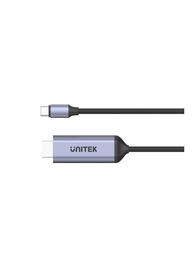 UNITEK - USB-C to HDMI2.0 4K Cable, Type-C to HDMI 4K@60Hz Cable, Smartphone And USB-C Devices To HDMI TV, USB- C enabled Mac, iPad, XPS, Surface,Dell XPS 13, Galaxy S22, Gaming or video streaming, Stream with HDCP2.3. 1.8M - Image 1