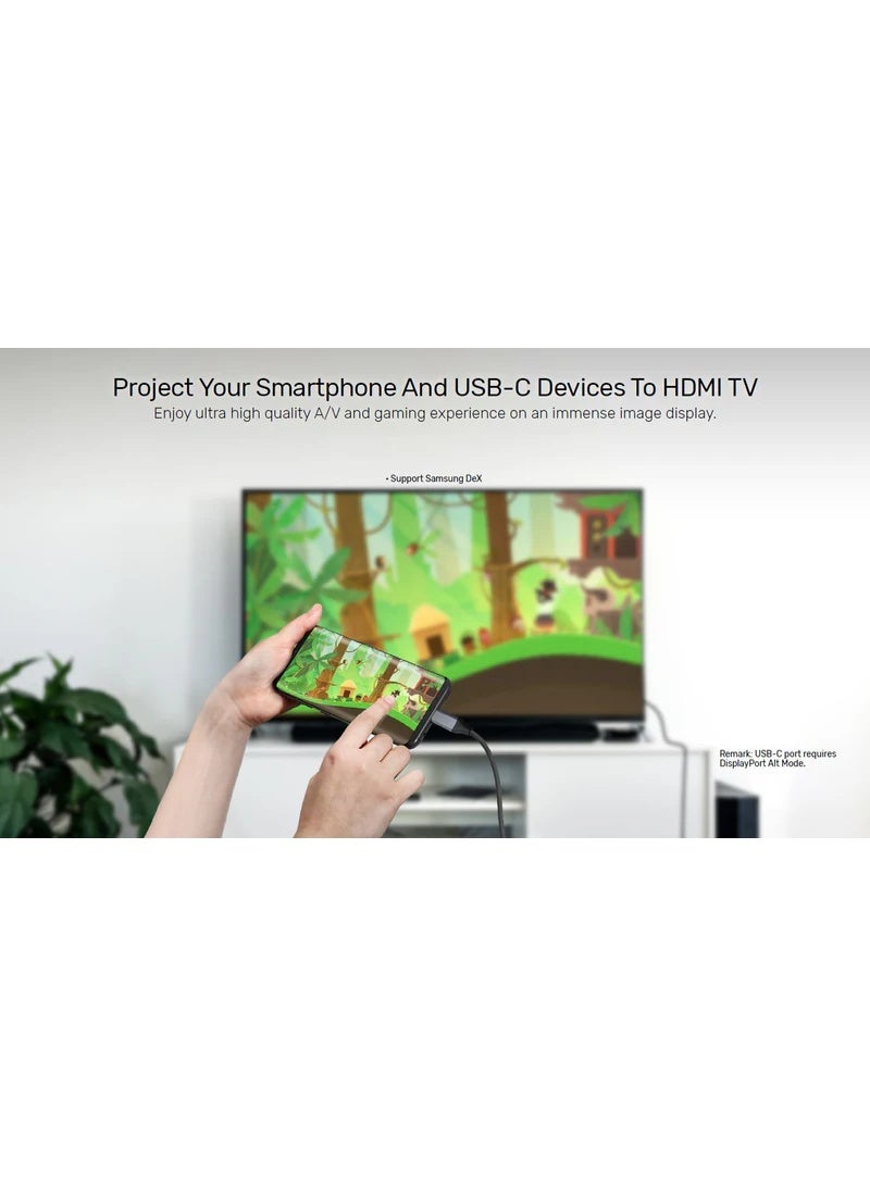 UNITEK USB-C to HDMI2.0 4K Cable, Type-C to HDMI 4K@60Hz Cable, Smartphone And USB-C Devices To HDMI TV, USB- C enabled Mac, iPad, XPS, Surface,Dell XPS 13, Galaxy S22, Gaming or video streaming, Stream with HDCP2.3. 1.8M  - Image 2
