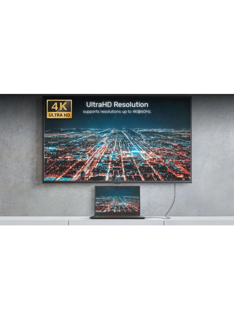 UNITEK USB-C to HDMI2.0 4K Cable, Type-C to HDMI 4K@60Hz Cable, Smartphone And USB-C Devices To HDMI TV, USB- C enabled Mac, iPad, XPS, Surface,Dell XPS 13, Galaxy S22, Gaming or video streaming, Stream with HDCP2.3. 1.8M  - Image 3