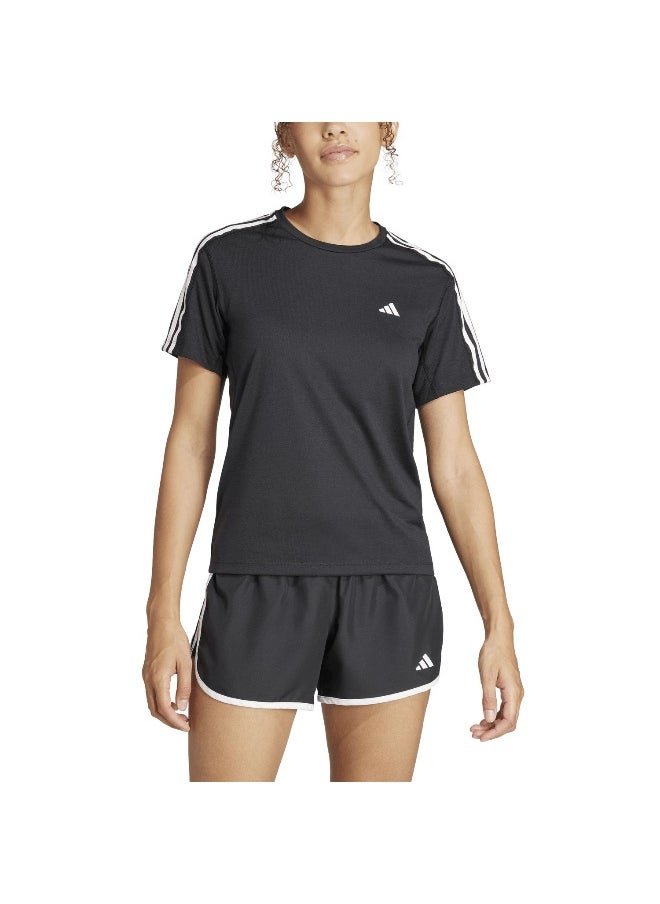 Adidas Adidas Otr E 3S Tee Black Running T-Shirts For Women 2Xs  - Image 4