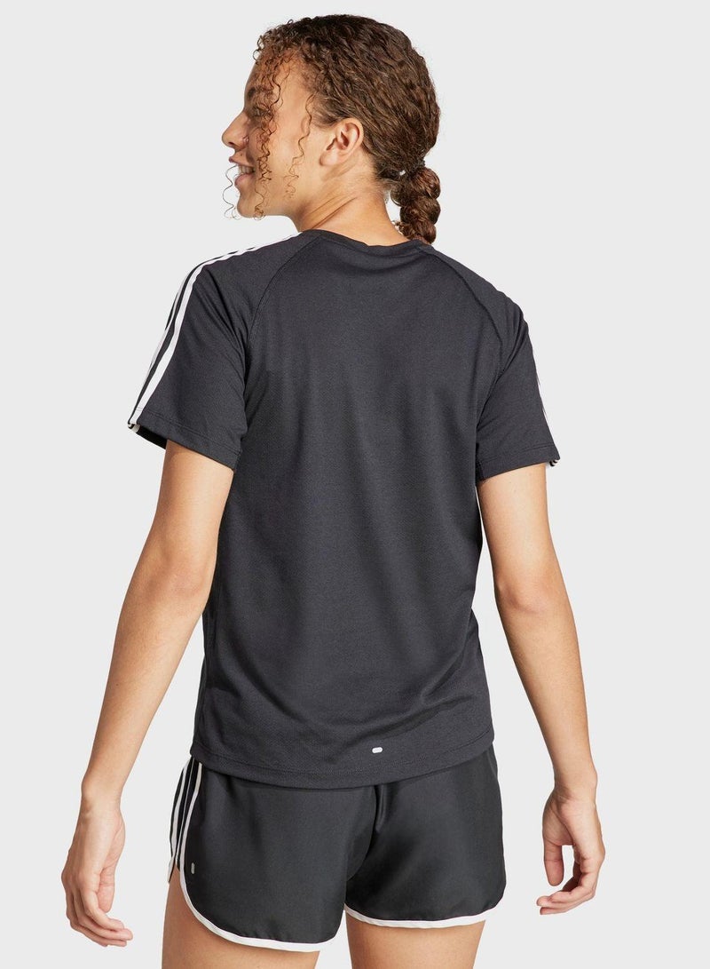 Adidas Otr E 3S Tee Black Running T-Shirts For Women 2Xs - Image 2