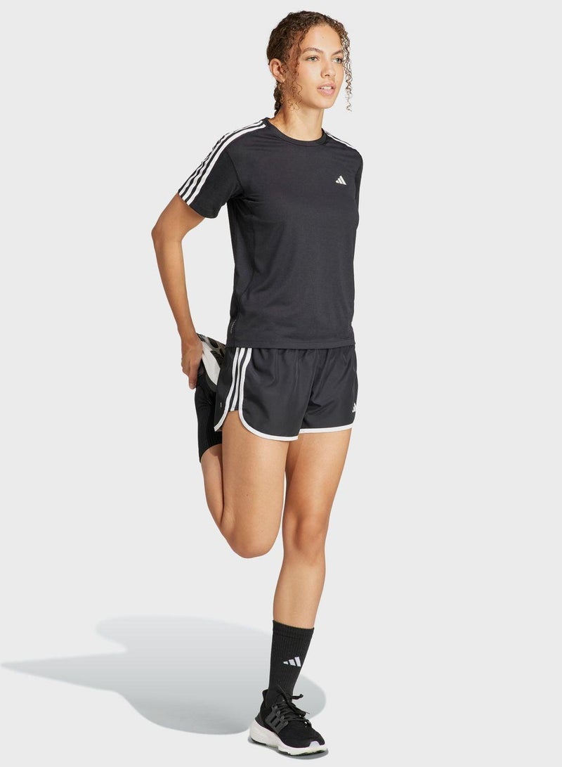 Adidas Otr E 3S Tee Black Running T-Shirts For Women 2Xs - Image 5