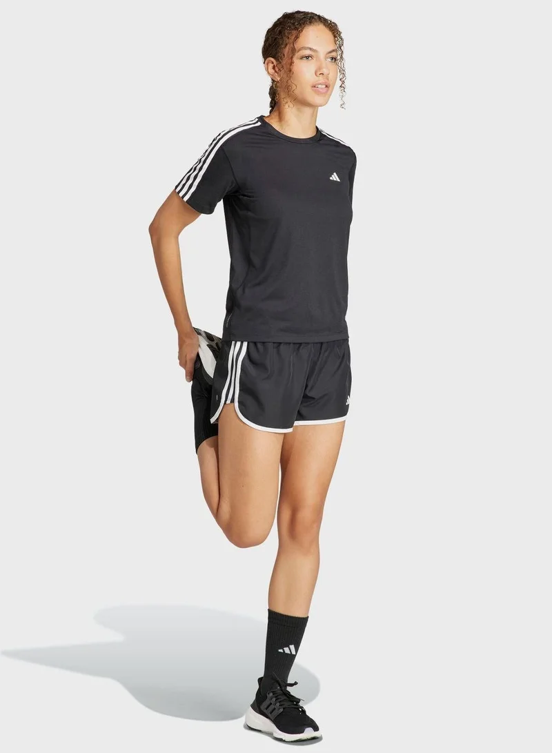 Adidas  Otr E 3S Tee Black Running T-Shirts For Women 2Xs for Women | Best Price UAE