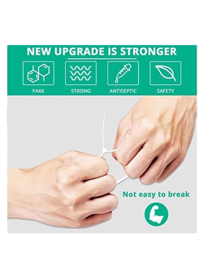 PROMASS Cable Zip Ties,UcaseArt Cable Zip Ties Heavy Duty 10 Inch, Premium Plastic Wire Ties with,Self-Locking White Nylon Tie Wraps for Indoor and Outdoor (White 100pcs) - Image 4