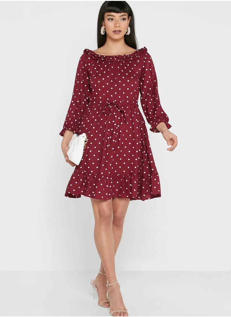 THE VANCA Tiered Ruffle Detail Dress
