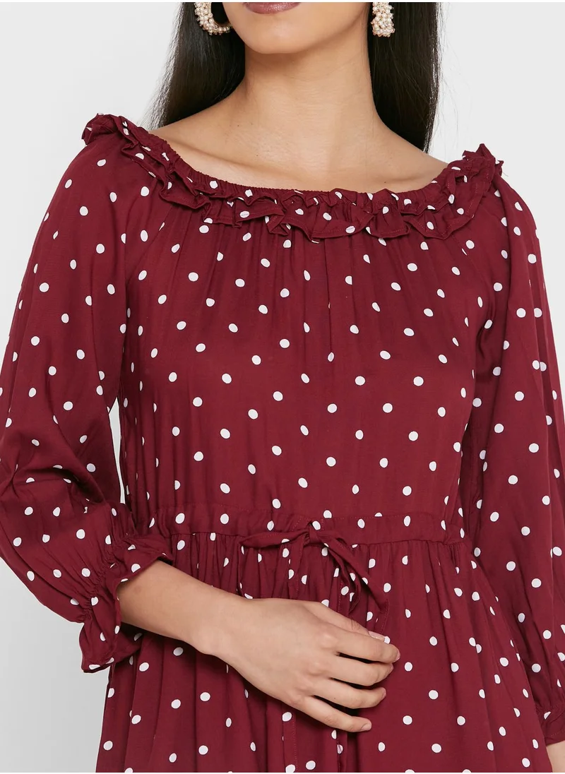 THE VANCA Tiered Ruffle Detail Dress