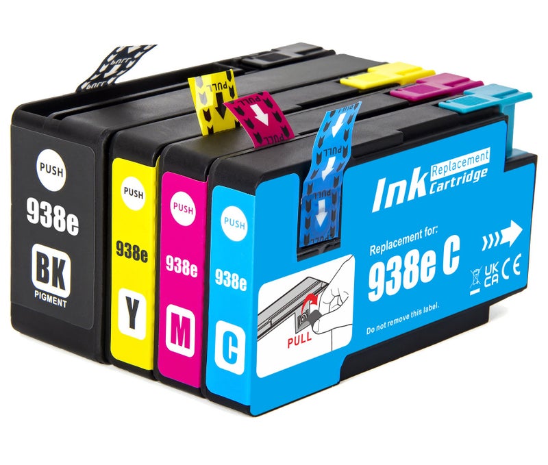 938 938e Premium Color Compatible 938xl Inkjet Ink Cartridge for HP OfficeJet 9110b 9120b 9130b 9720 9730 9122 9720e 9730e