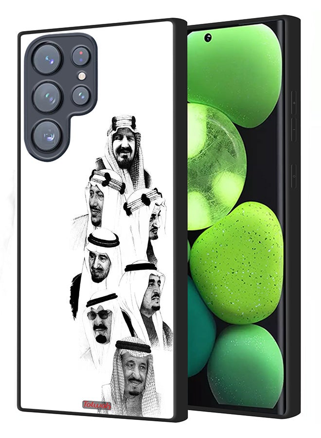 Tolwak Samsung Galaxy S22 Ultra 5G Protective Case Cover Saudi Kings Art B_W - Image 1