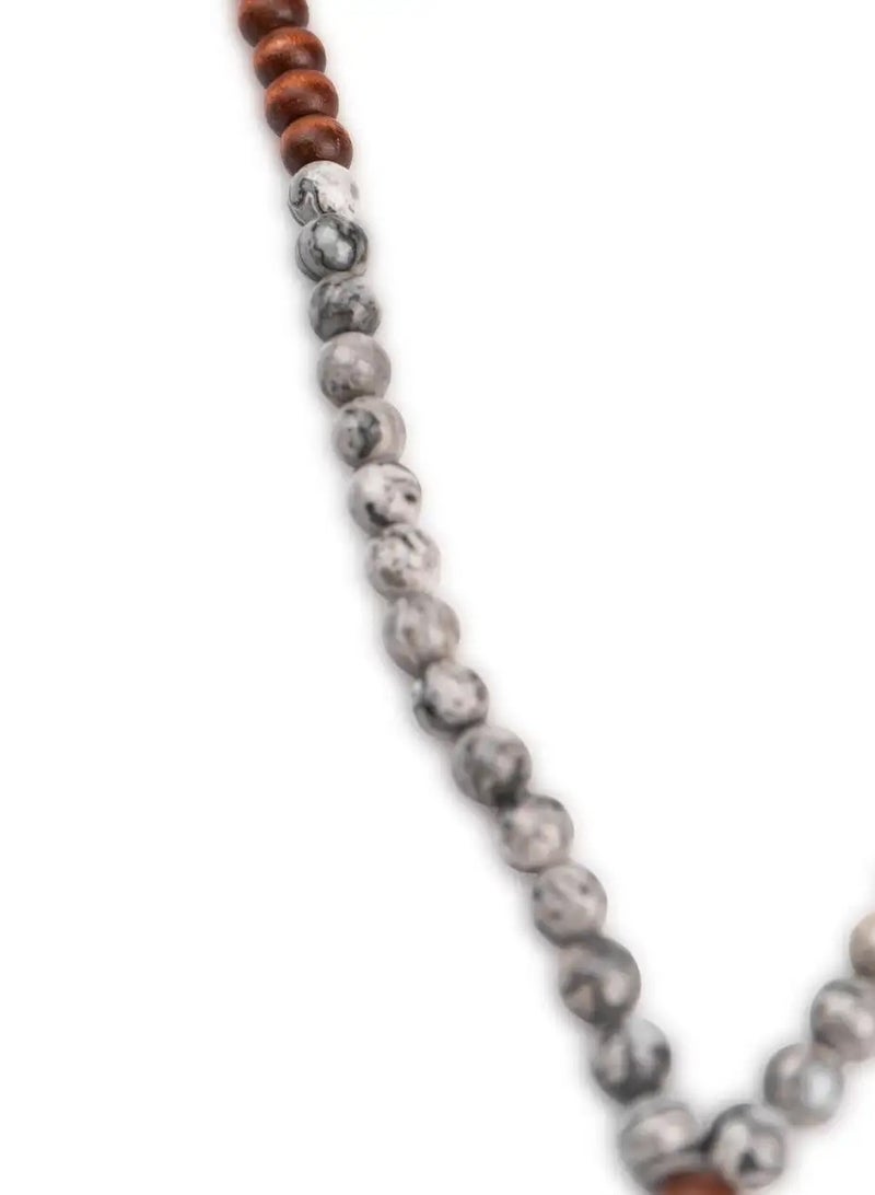 أم أم أيه من معدن الإنسان سبحة فاذكروني أذكركم المكونة من الأحجار الكريمة والخرز الخشبي - Image 5