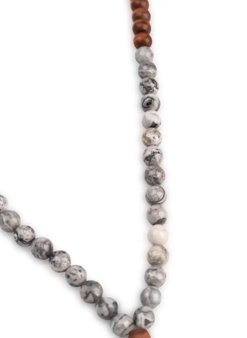 أم أم أيه من معدن الإنسان سبحة فاذكروني أذكركم المكونة من الأحجار الكريمة والخرز الخشبي - Image 4