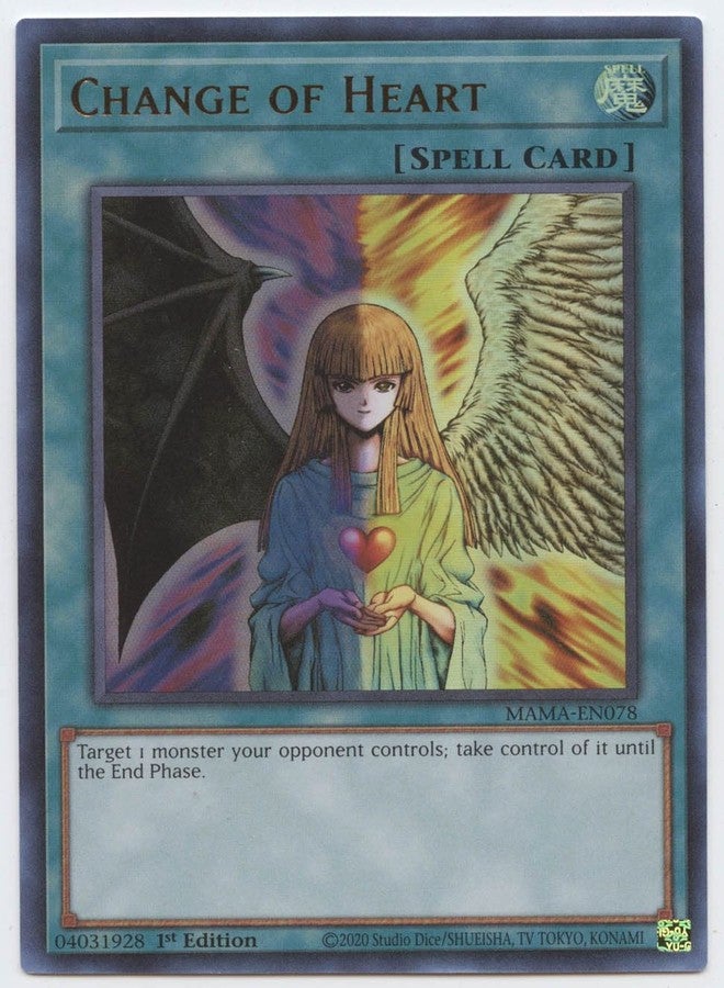 Yu-Gi-Oh! Change of Heart - MAMA-EN078 - Ultra Rare - 1st Edition