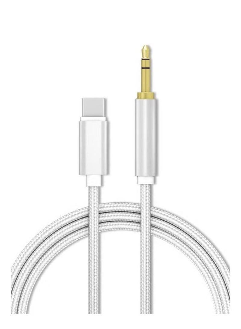 كابل USB-C إلى منفذ AUX مقاس 3.5 ملم لأجهزة iPhone 16 Pro/16 Pro Max، وكابل AUX للسيارة لأجهزة Samsung Galaxy S25/S24/S23 Ultra و iPad Pro Air و Pixel 4 - Image 1