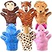 XIPEGPA 6 PCS Hand Puppets Set Animal Plush Puppet Elephant Tiger Giraffe Monkey Lion Hippo for Storytelling Playing Teaching Shows Playtime Schools Birthday Party Favor Supplies - Image 2