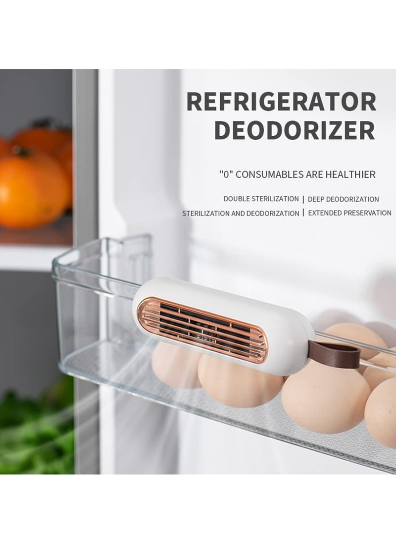 Excefore - Fridge Deodorizer Portable Type-C USB Rechargeable Reusable Refrigerator Deodorizer Refrigerator Odor Eliminator for Car Closet Wardrobe Pet Better Effective Than Baking Soda Charcoal Bags - Image 1