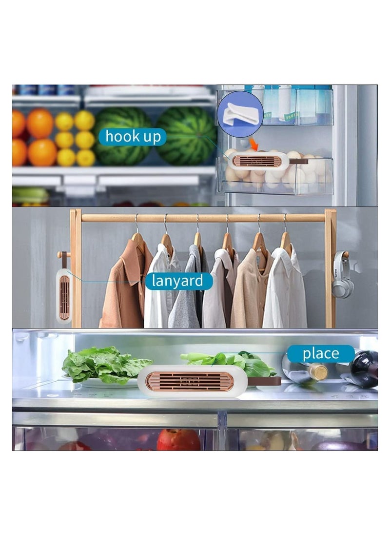 Excefore - Fridge Deodorizer Portable Type-C USB Rechargeable Reusable Refrigerator Deodorizer Refrigerator Odor Eliminator for Car Closet Wardrobe Pet Better Effective Than Baking Soda Charcoal Bags - Image 1