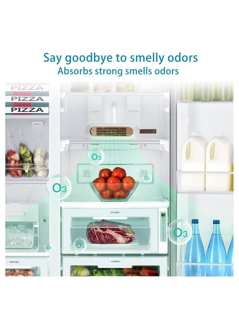 Excefore - Fridge Deodorizer Portable Type-C USB Rechargeable Reusable Refrigerator Deodorizer Refrigerator Odor Eliminator for Car Closet Wardrobe Pet Better Effective Than Baking Soda Charcoal Bags - Image 1