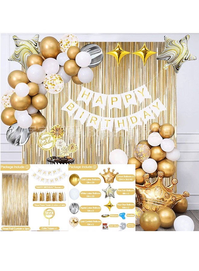 بيوينتي مجموعة بالونات حفلات أعياد الميلاد متعددة الألوان، 72 قطعة زينة حفلات أعياد الميلاد، مجموعة بالونات ولافتات عيد ميلاد سعيد مجموعة ديكور عيد ميلاد سعيد - Image 2