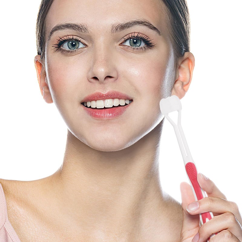 SUPVOX 7pcs Three Sided Toothbrush Replaceable Dual Brush Head Special Needs Toothbrush toothhugger Toothbrush Soft Bristle Toothbrush for Adult (4 Replace brish Heads) - Image 5