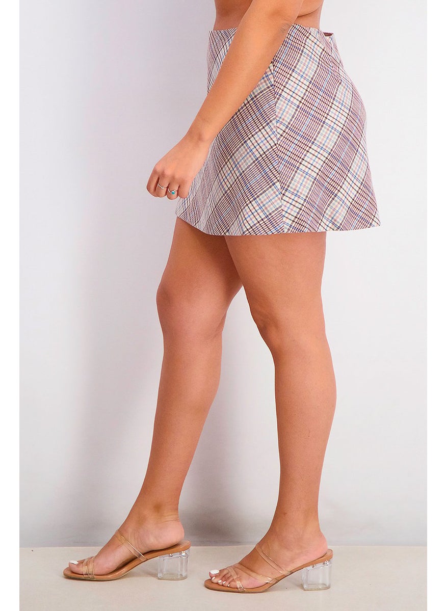 Women Plaid Mini Skirt, Maroon Combo - pzsku/Z1E3D5D039E77D83963E5Z/45/_/1740495132/c27fe0e5-d259-4d3d-833b-af72c0ddb315