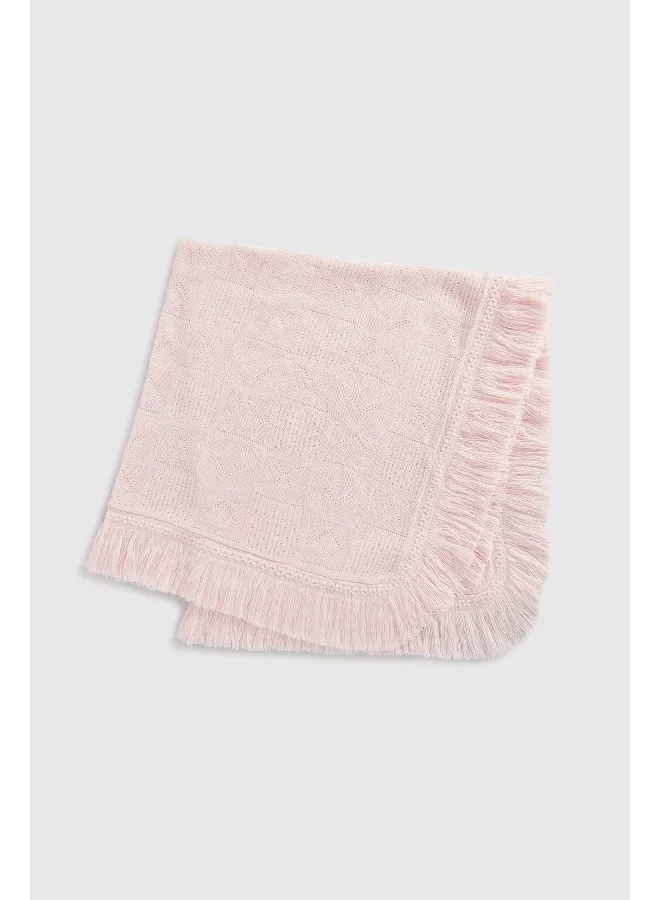 mothercare Pink Fringed Shawl