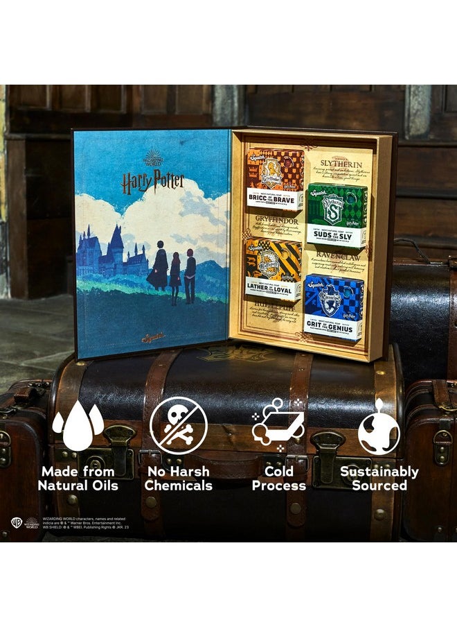 Dr. Squatch - Dr. Squatch Soap Harry Potter Collection with Collector's Box - Men's Natural Bar Soap - 4 Bar Soap Bundle and Collector's Box - Soap inspired Gryffindor, Slytherin, Ravenclaw, and Hufflepuff - Image 1