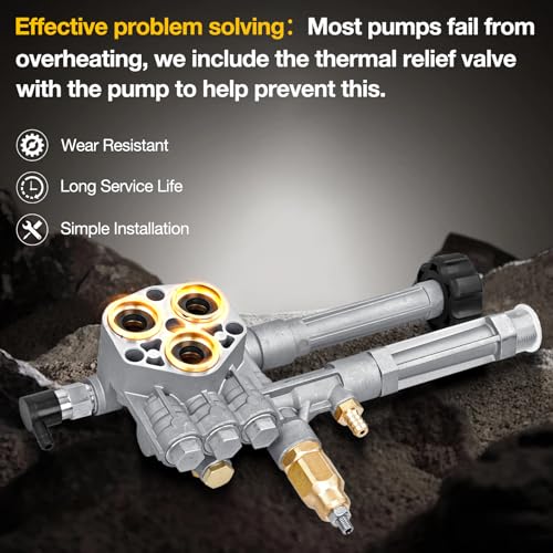 Gledewen AR43361 43361 Complete Pump Head with Unloader Installed Thermal Relief Valve for Annovi Reverberi Pressure Washer Pump Head Replacement Kit SRMW23G28 SRMW24G28 - Image 3
