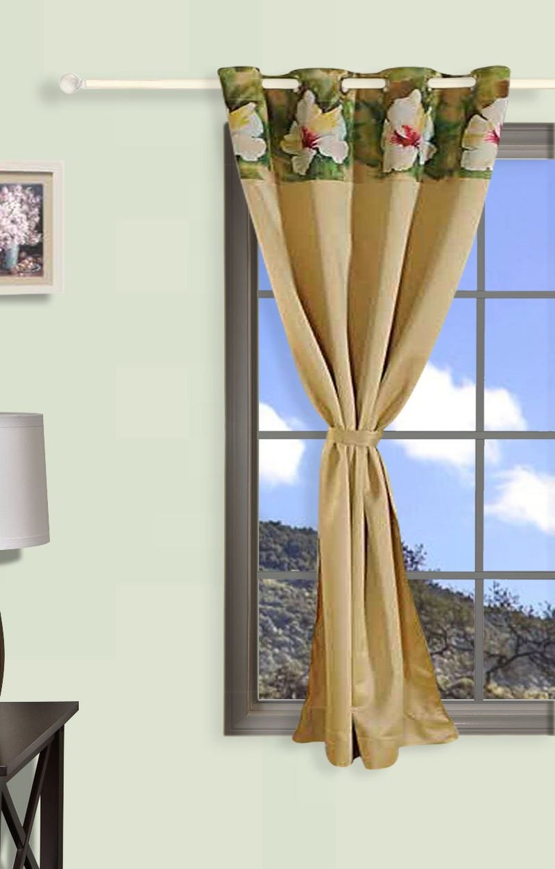 Swayam Blackout Window Curtain Set 1 for Bedroom Guest Room Thermal Insulator Comes with Readymade Eyelets Triple Layer Weave 5Ft Noise Dampener Machine Washable - Image 1