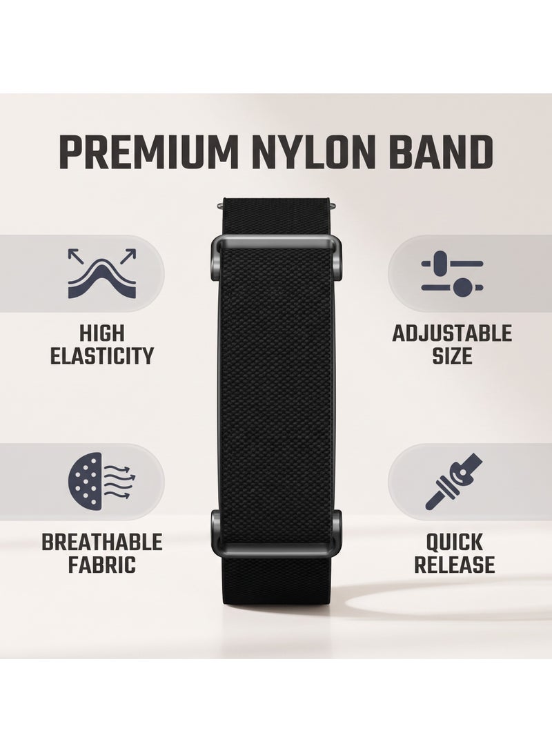 S-Color Elastic Nylon Bands Compatible with Fitbit Air Strap Soft Adjustable Stretchy Strap Breathable Sport Loop Replacement Wristband for Fitbit Air Men Women((Sensor device not included) - Image 3