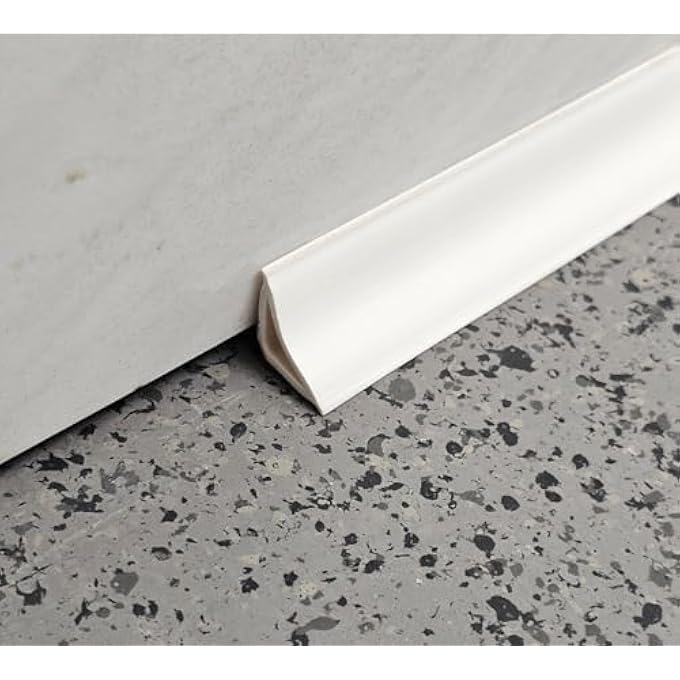 FLEXIBLE, PEEL AND STICK WALL MOLDING TRIM CAULK STRIP SELF ADHESIVE CORNER TRIM MOULDING FOR CEILING, BACKSPLASH, TILE EDGE, COUNTERTOPS, BASEBOARD, COUNTERS, FLOOR AND MORE, WHITE, 10 FEET - Image 1