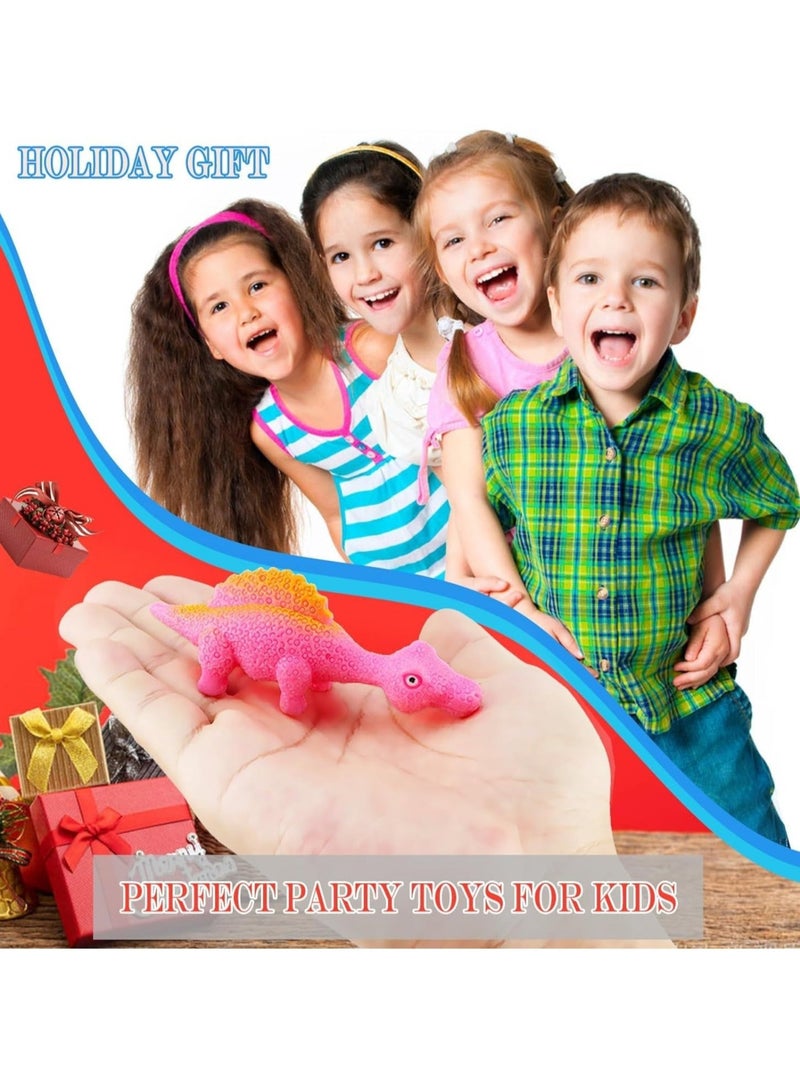 كابتن تيك 30 Pcs Finger Slingshot Dinosaurs Animal Toy, Funny Stretchable Flick Rubber Animals, a Variety Simulation Animals Great for Various Festivals and Parties - Image 4
