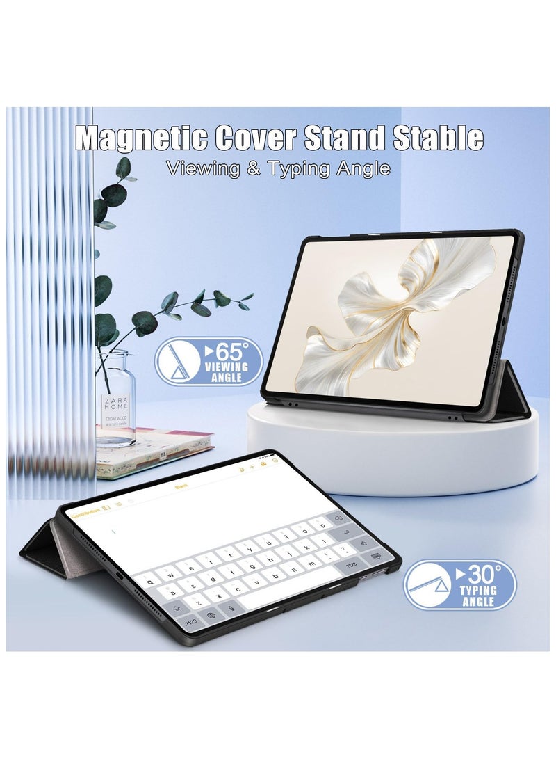 general Compatible with Honor Pad 9 12.1inch 2024 Tri-Folding Stand Magnetic Smart Folio Cover for Honor Pad 9 Leather Case - Image 5
