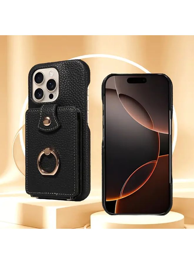 Rose Golden Faux Leather Crossbody Phone Case For iPhone 17 Air - Image 2