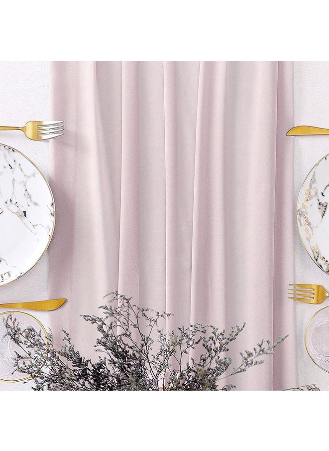 Muyixin Chiffon Table Runner Romantic Wedding Runner 2 Pieces 10ft Pink Sheer Chiffon Table Cover Dressing Table Runner for Wedding Birthday Party Bridal Baby Shower Decorations  - Image 5