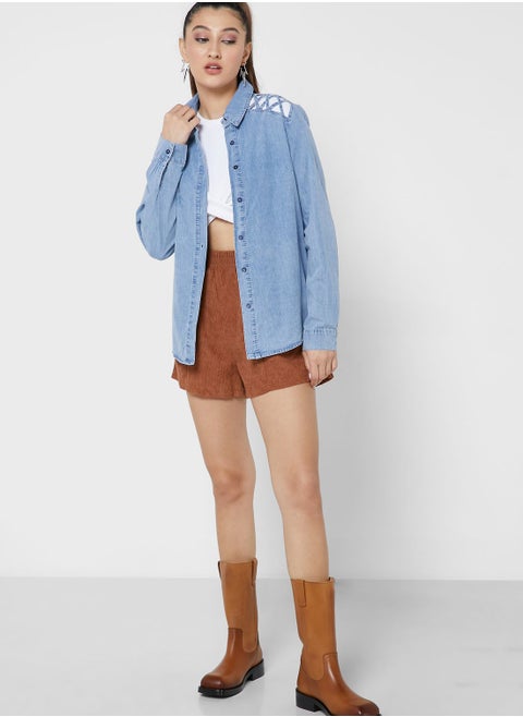Courdroy Pullon Shorts