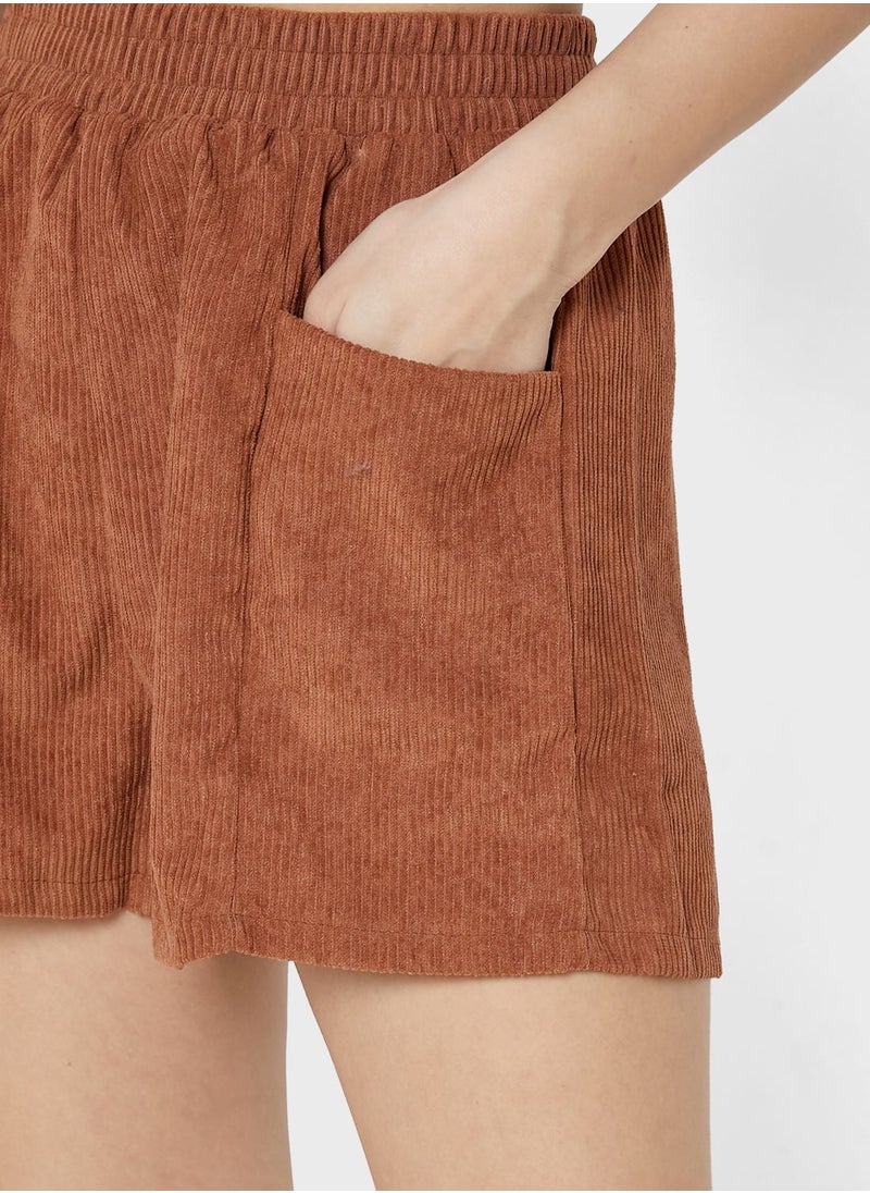 Courdroy Pullon Shorts