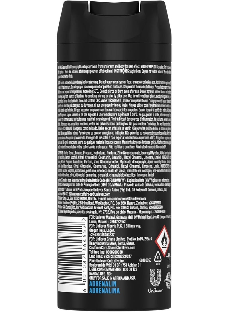 Axe Adrenalin Deodorant Body spray 3 x 150ml - Image 4