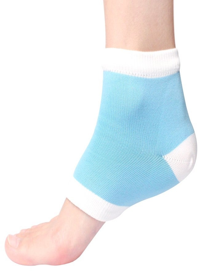 FOOTINSOLE.COM Gel Heel Socks for Men and Women (Blue - 1 Pair) - Image 3