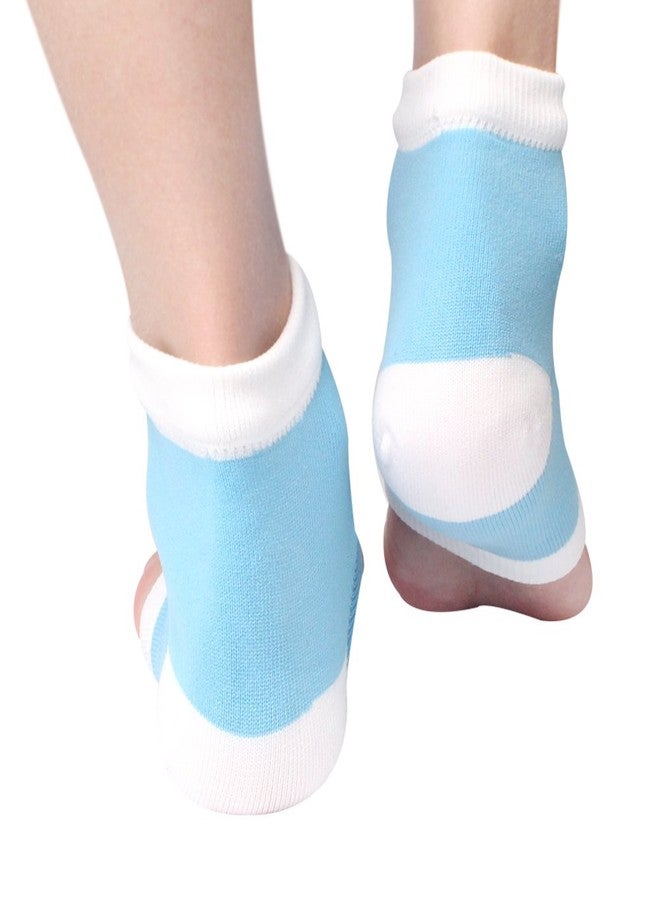 FOOTINSOLE.COM Gel Heel Socks for Men and Women (Blue - 1 Pair) - Image 4