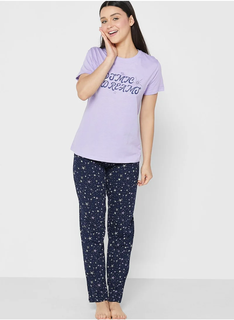 Ginger Graphic Printed Pyjama Set