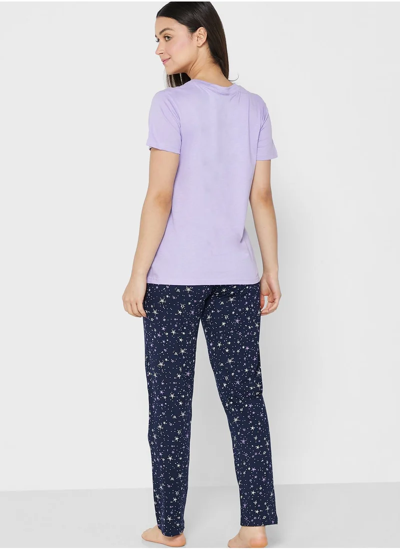 Ginger Graphic Printed Pyjama Set