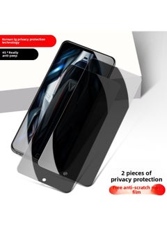 Applicable To Red Rice K60 Tempered Film K40 Electronic Competition Version K50 Full Screen 12/9 Mobile Phone K70 Millet Redmik Anti-peep Film-Colour:[diamond Anti-peep] Protect Privacy [2 Pieces] Comes With Anti-scratch Back Film-Size:Redmi Note 9 4g