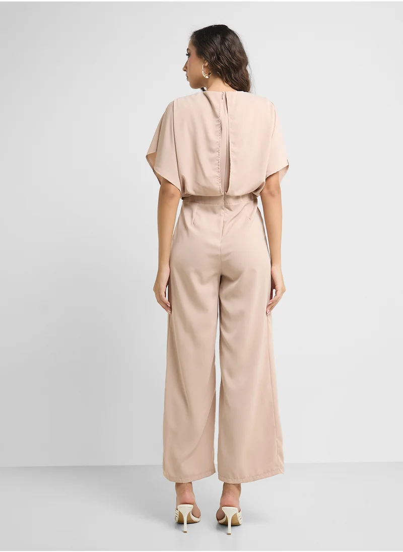 Ginger Cowl Neck Tailored Jumpsuit