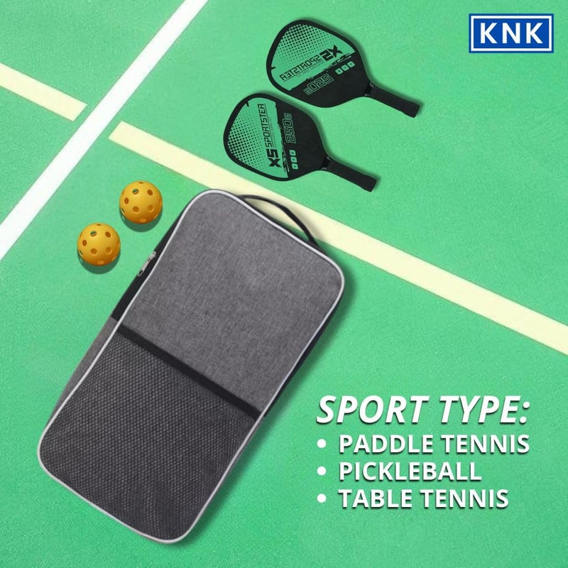 KNK حقيبة سلاينغ للبيكلبول للرجال والنساء | تحمل 2 مضارب و 4 كرات | حقيبة كتف خفيفة الوزن قابلة للتعديل - Image 4