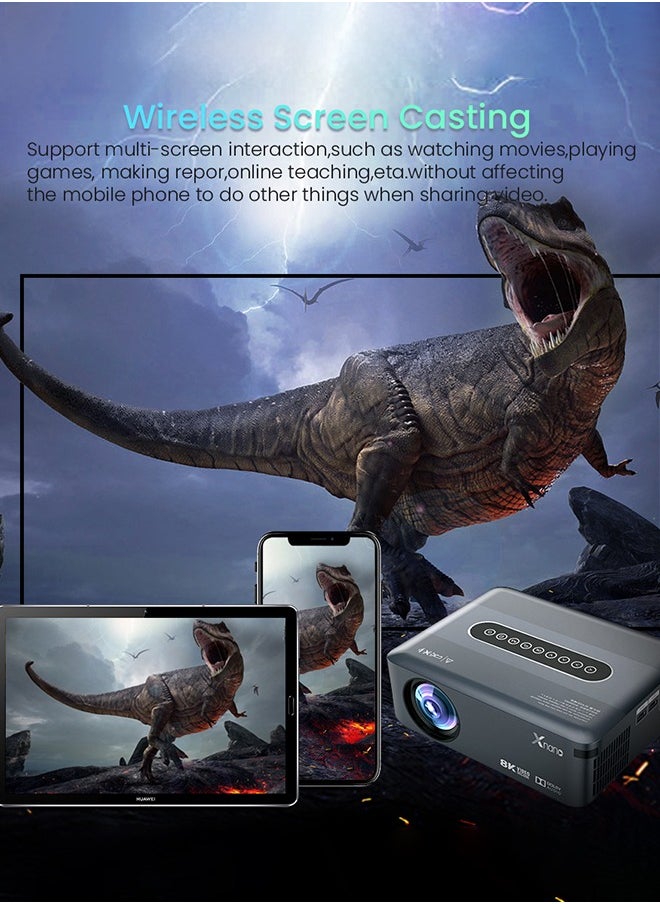 Xnano - X1 Projector, Android 9.0 Amlogic T972 300ANSI Dual wifi BT5.2 HDR10 + Voice Control 8K 4K 1920*1080P Support, Portable Smart Wireless Screen projection - Image 1